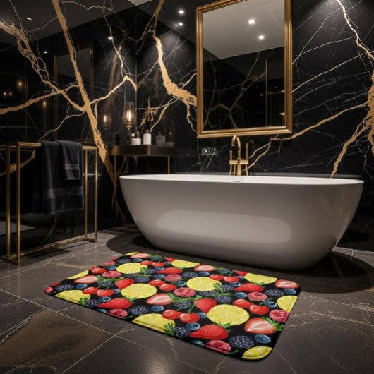 Lebhafte Berries & Citrus Badematte