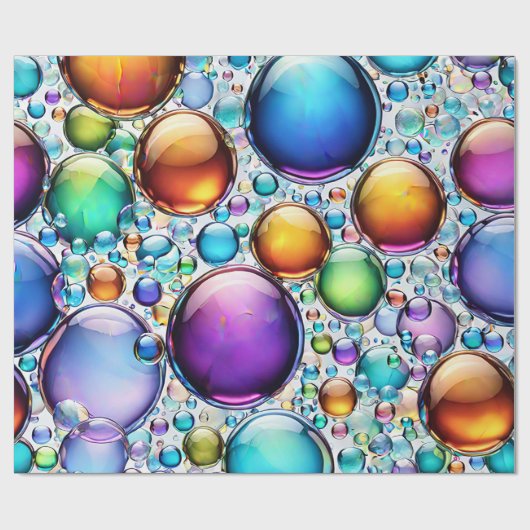 Lebhafte Blasen Geschenkpapier (Flach)