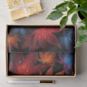 Lebhafte Blätter aus der Herbstmaple mit Wassertro Seidenpapier (Geschenk)