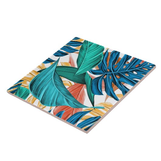 Lebhafte Blätter Fliese (Seite)