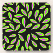 Lebhafte Blätter Muster Getränkeuntersetzer (Vorderseite)