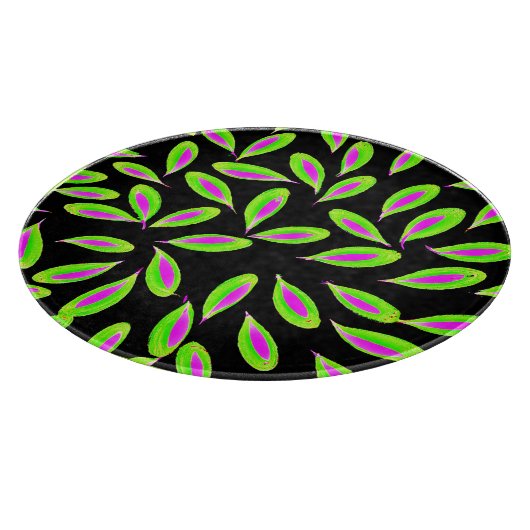 Lebhafte Blätter Muster Schneidebrett (Ecke)