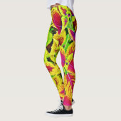 Lebhafte Blätter Pattern Dance Leggings (Links)