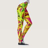 Lebhafte Blätter Pattern Dance Leggings (Rechts)