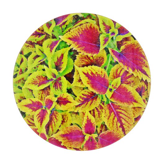 Lebhafte Blätter Pattern Dance Schneidebrett (Vorderseite)