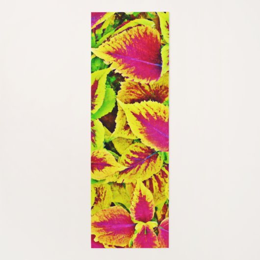 Lebhafte Blätter Pattern Dance Yogamatte (Rückseite)