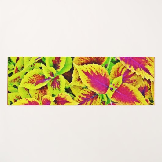 Lebhafte Blätter Pattern Dance Yogamatte (Vorderseite (Horizontal))