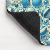 Lebhafte blau-weiße Dekorationsräume Mousepad (Ecke)