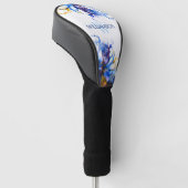 Lebhafte blaue Abstrakte Fluid Art Golf Headcover (angewinkelt)