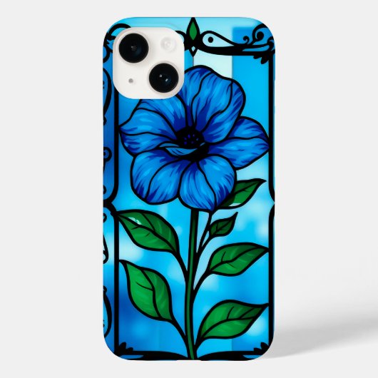 Lebhafte blaue Blume Case-Mate iPhone Hülle (Rückseite)