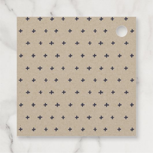 Lebhafte blaue Blumenkraut Geschenkanhänger (Rückseite)