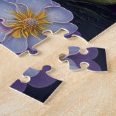 Lebhafte blaue, Lila Fantasy Garden Blume Puzzle (Seite)