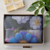 Lebhafte blaue, Lila Fantasy Garden Blume Seidenpapier (Geschenk)