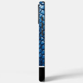 Lebhafte blaue Schlange schimmert unter sanftem Li Case-Mate iPhone Hülle (Rückseite / Links)