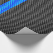 Lebhafte blaue Streifen für die Racing-Ausführung Geschenkpapier (Ecke)