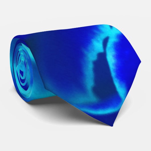 Lebhafte blaue und Aquamarine Carnation-Blume Krawatte (Gerollt)