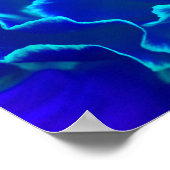 Lebhafte blaue und Aquamarine Carnation-Blume Poster (Ecke)