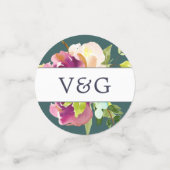 Lebhafte Bloom-Personalisierte Hochzeit Konfetti (Klein Vorderseite)