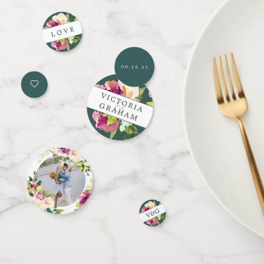 Lebhafte Bloom-Personalisierte Hochzeit Konfetti (Gruppe)