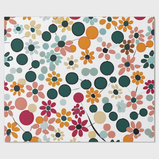 Lebhafte Blooms Geschenkpapier (Flach)