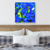Lebhafte Blue Bougainvillea Blume Leinwanddruck (Insitu (Schlafzimmer))