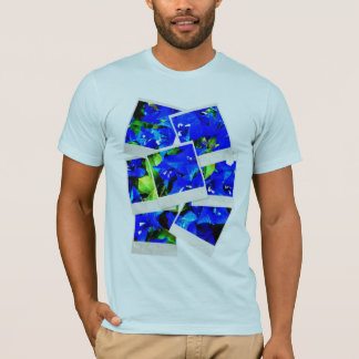 Lebhafte Blue Bougainvillea Blume T-Shirt
