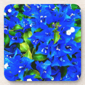 Lebhafte Blue Bougainvillea Blume Untersetzer (Vorderseite)