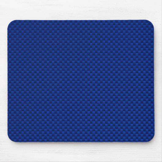 Lebhafte Blue Carbon Fibre wie Print Background Mousepad (Vorne)