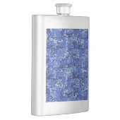 Lebhafte Blue Digital Camouflage Camouflage Textur Flachmann (Rechts)