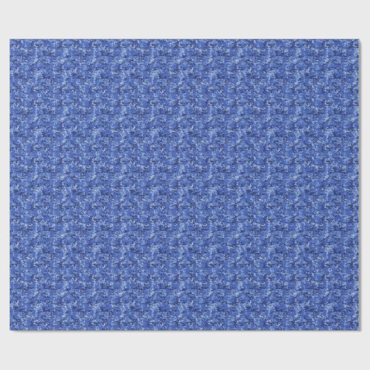 Lebhafte Blue Digital Camouflage Camouflage Textur Geschenkpapier (Flach)
