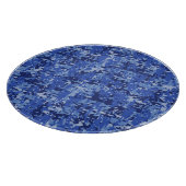Lebhafte Blue Digital Camouflage Camouflage Textur Schneidebrett (Ecke)