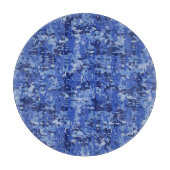 Lebhafte Blue Digital Camouflage Camouflage Textur Schneidebrett (Vorderseite)