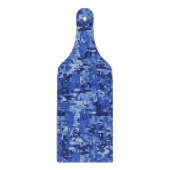 Lebhafte Blue Digital Camouflage Camouflage Textur Schneidebrett (Vorderseite)