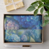 Lebhafte Blue Hydrangea und Blätter Dekoupage Seidenpapier (Geschenk)