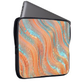 Lebhafte Blue & Orange Galaxy Design Laptop Bag Laptopschutzhülle (Vorne Rechts)