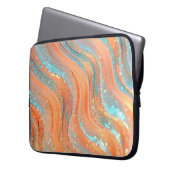 Lebhafte Blue & Orange Galaxy Design Laptop Bag Laptopschutzhülle (Vorderseite Links)