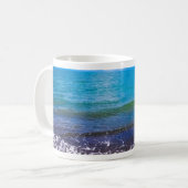 Lebhafte Blue Seascape Coffee Tasse (Vorderseite Links)