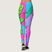 Lebhafte Blueberry Artwork Leggings (Rückseite)