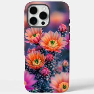 Lebhafte blühende Kakteen-Blume in einer Wüste iPhone 16 Pro Max Hülle