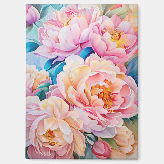 Lebhafte blühende Zwerge in weichem Pastellton Magnet