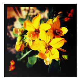 Lebhafte Blume Acryl Wandkunst