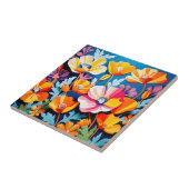 Lebhafte Blume aus Kalifornien Fliese (Seite)