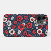 Lebhafte Blume aus Rot und Weißmohn Case-Mate iPhone Hülle (Rückseite (Horizontal))