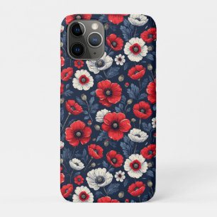 Lebhafte Blume aus Rot und Weißmohn Case-Mate iPhone Hülle