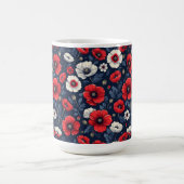 Lebhafte Blume aus Rot und Weißmohn Kaffeetasse (Mittel)