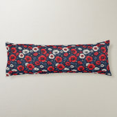 Lebhafte Blume aus Rot und Weißmohn Seitenschläferkissen (Rückseite)