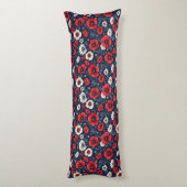 Lebhafte Blume aus Rot und Weißmohn Seitenschläferkissen (Rückseite (Vertikal))