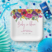 Lebhafte Blume Baby in Blütendusche Pappteller (Party)