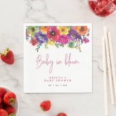 Lebhafte Blume Baby in Blütendusche Serviette (Beispiel)