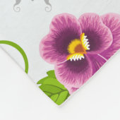 Lebhafte Blume der Pansie Fleecedecke (Ecke)
